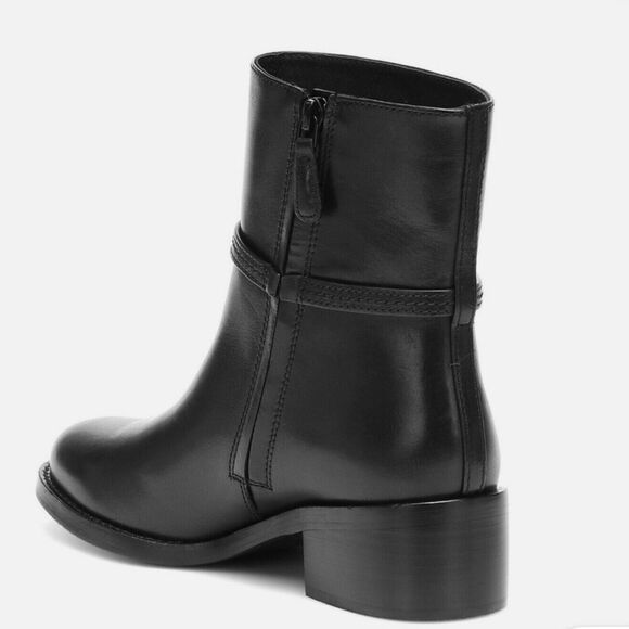 Tory Burch Miller 45MM Leather Ankle Bootie Perfect Black $495 - Picture 3 of 10